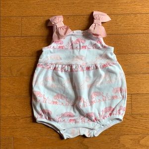 Janie and Jack pink animal parade romper like new!